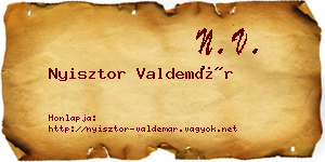 Nyisztor Valdemár névjegykártya
